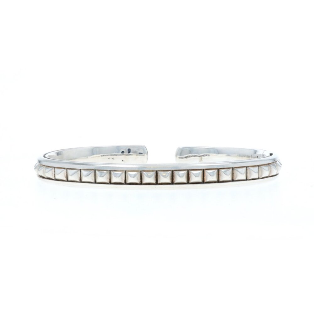 David Yurman Pyramid 7mm cuff Cuff Bracelet 6 1/2" - Sterling Silver 925